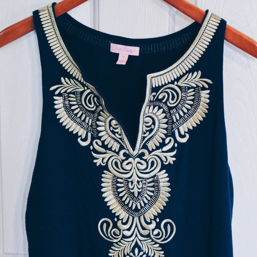 Lilly Pulitzer Gold Detail Dress